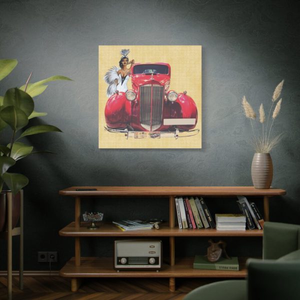 101419-79.jpg Car And Woman Vintage Standard Canvas