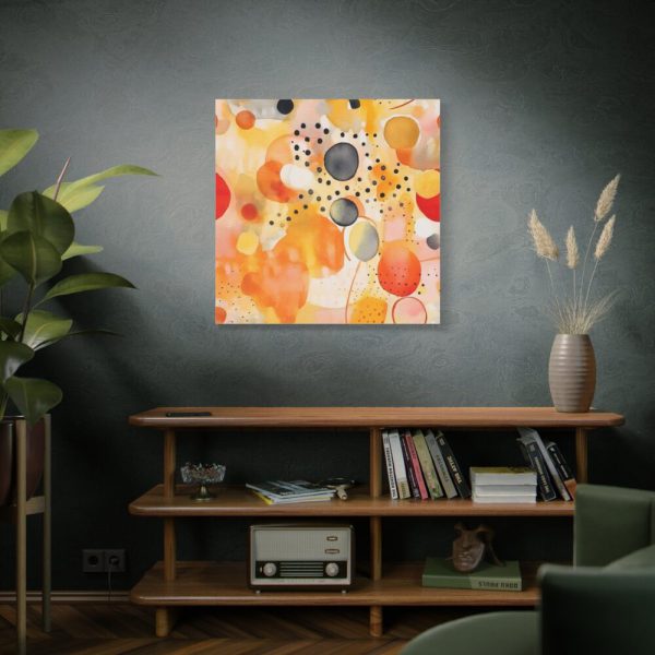 101419-9.jpg Orange Yellow Abstract Artwork Standard Canvas