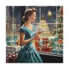 101419-91.jpg Retro 1950s Lady Christmas Standard Canvas