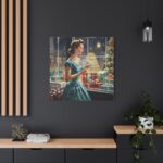 Retro 1950s Lady Christmas Standard Canvas - Image 4