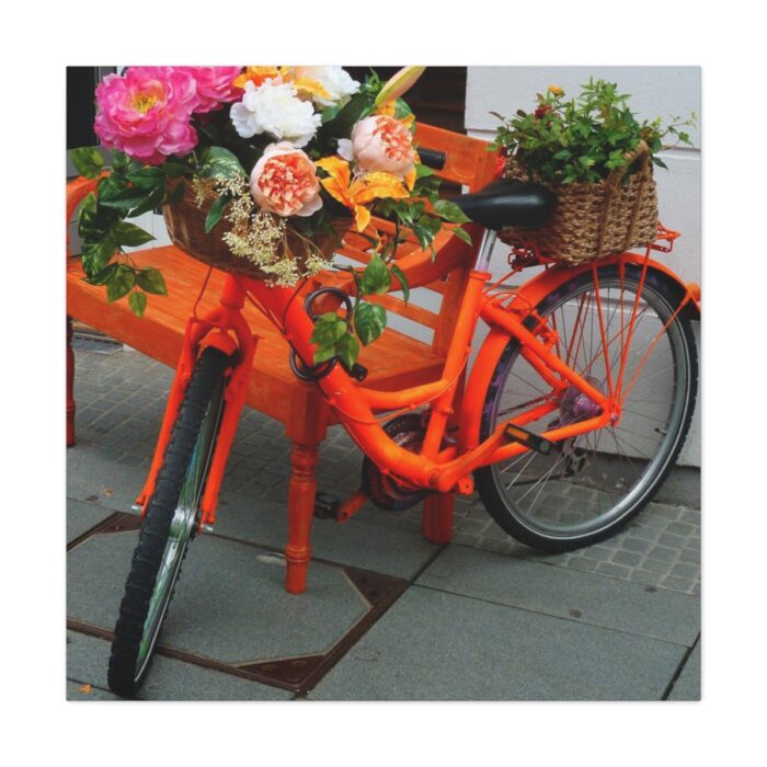 Bike Decorated With Flowers Standard Canvas - Image 2