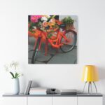 Bike Decorated With Flowers Standard Canvas - Image 3