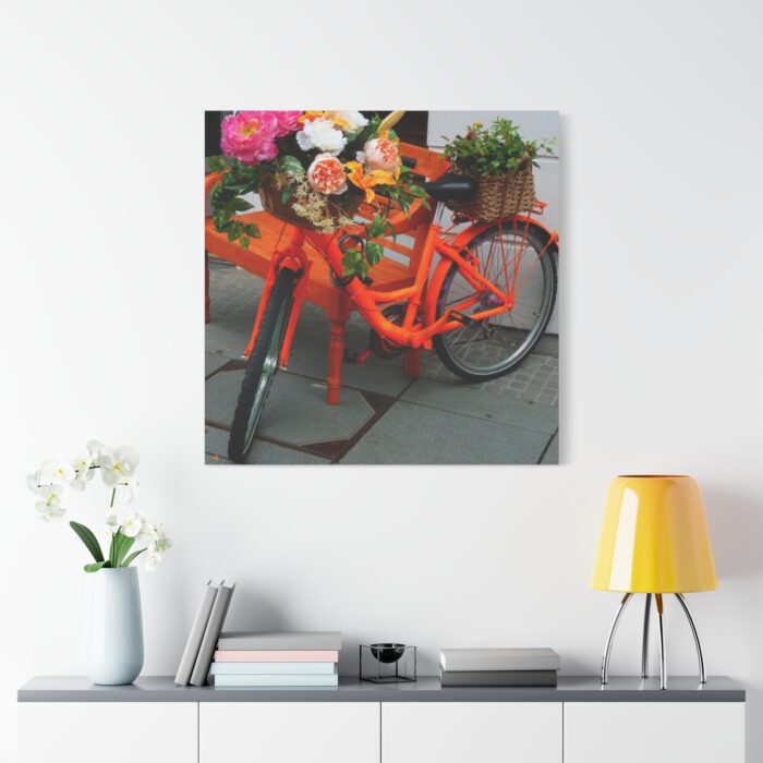 Bike Decorated With Flowers Standard Canvas - Image 3