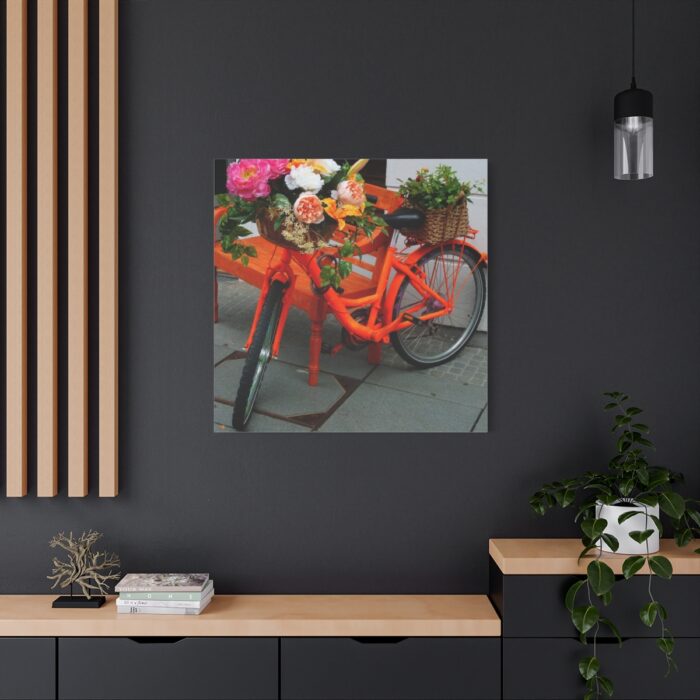 Bike Decorated With Flowers Standard Canvas - Image 4