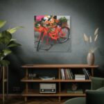 Bike Decorated With Flowers Standard Canvas - Image 5