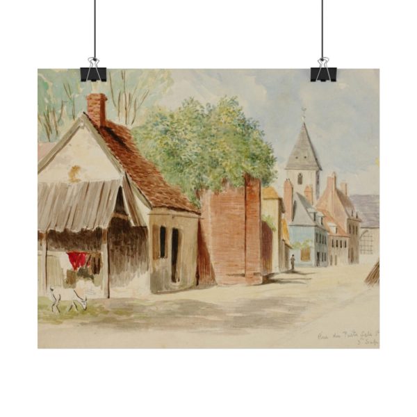 101853-1.jpg Rue du Puits Sale, St. Valery by Miner Kilbourne Kellogg Poster