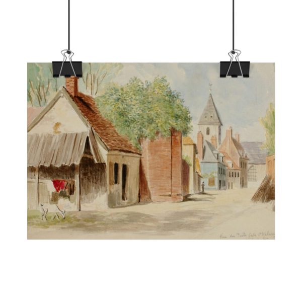 101857-1.jpg Rue du Puits Sale, St. Valery by Miner Kilbourne Kellogg Poster