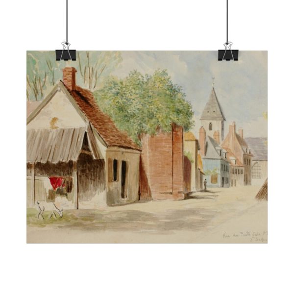 101859-1.jpg Rue du Puits Sale, St. Valery by Miner Kilbourne Kellogg Poster