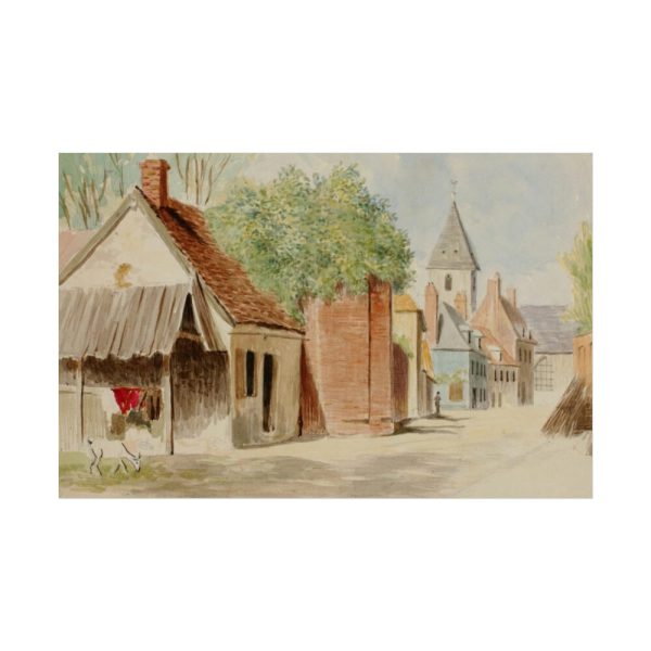 101864.jpg Rue du Puits Sale, St. Valery by Miner Kilbourne Kellogg Poster