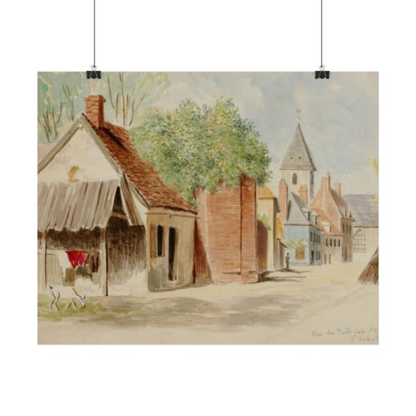 101866-1.jpg Rue du Puits Sale, St. Valery by Miner Kilbourne Kellogg Poster