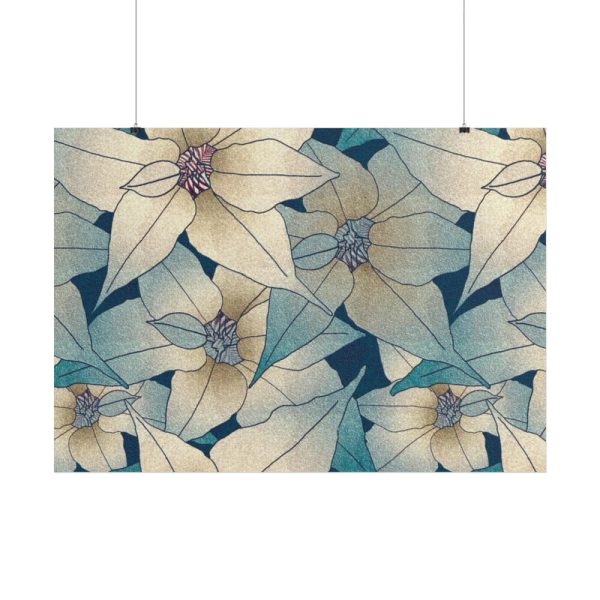 101875-101.jpg Blue Floral Pattern Poster