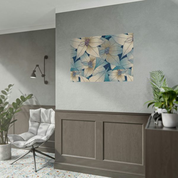 101875-104.jpg Blue Floral Pattern Poster