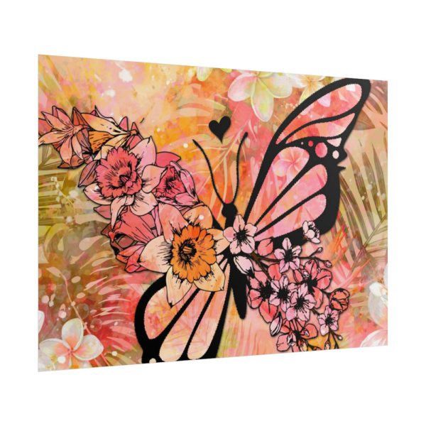 101875-132.jpg Tropical Flower Butterfly Art Poster