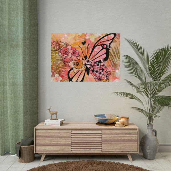 101875-133.jpg Tropical Flower Butterfly Art Poster