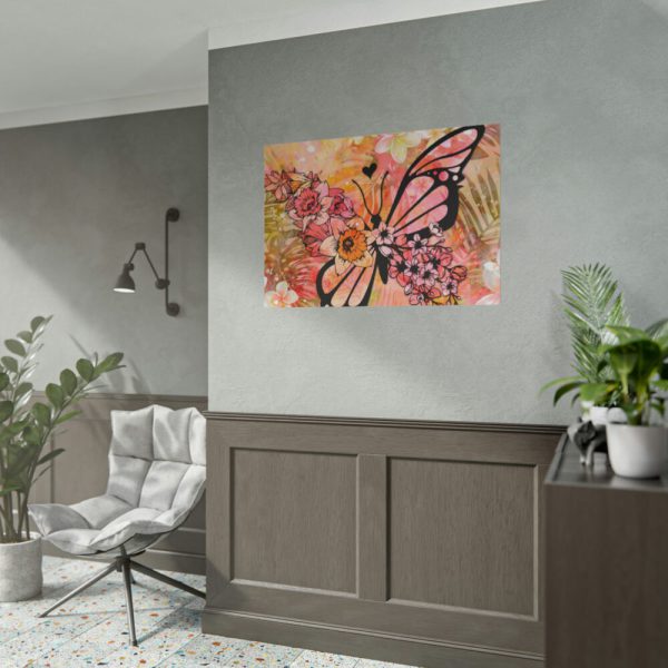 101875-134.jpg Tropical Flower Butterfly Art Poster