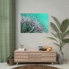 101875-138.jpg Water Droplets Dandelion Seeds Poster