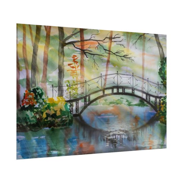 101875-147.jpg Bridge Over River Poster
