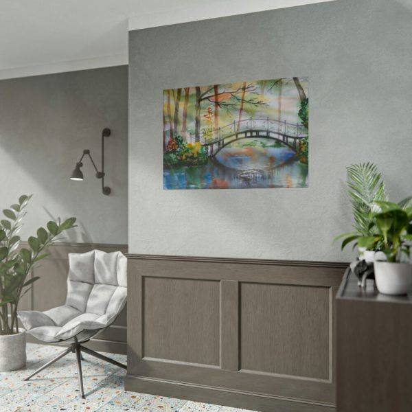 101875-149.jpg Bridge Over River Poster