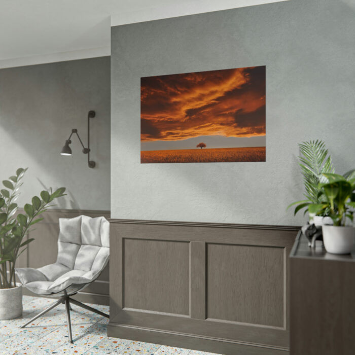 Orange Scenery With Beautiful Tree Poster - Image 15