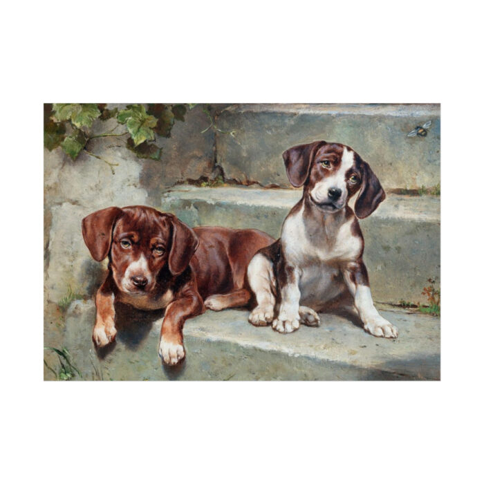 Dogs Puppies Vintage Old Poster - Image 11