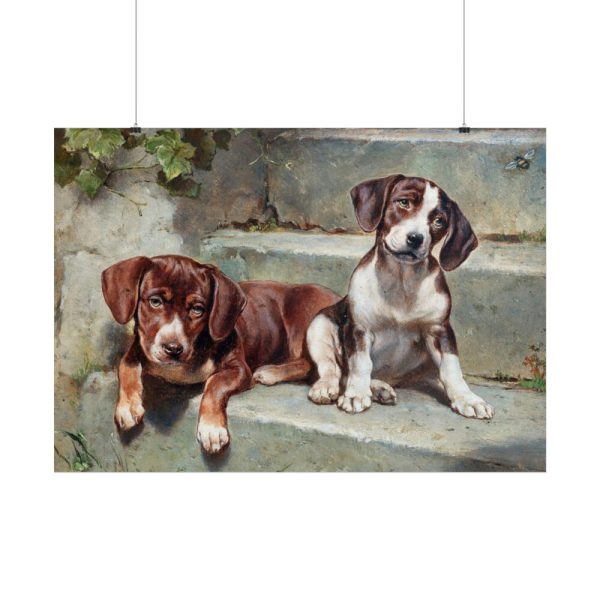 101875-221.jpg Dogs Puppies Vintage Old Poster