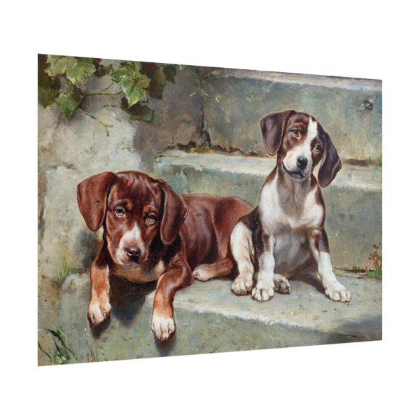 101875-222.jpg Dogs Puppies Vintage Old Poster