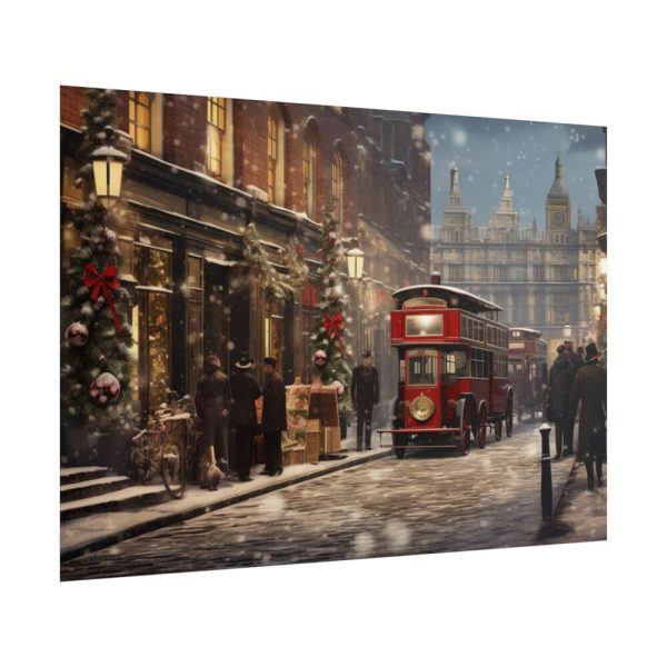101875-227.jpg Vintage Christmas Street In London Poster