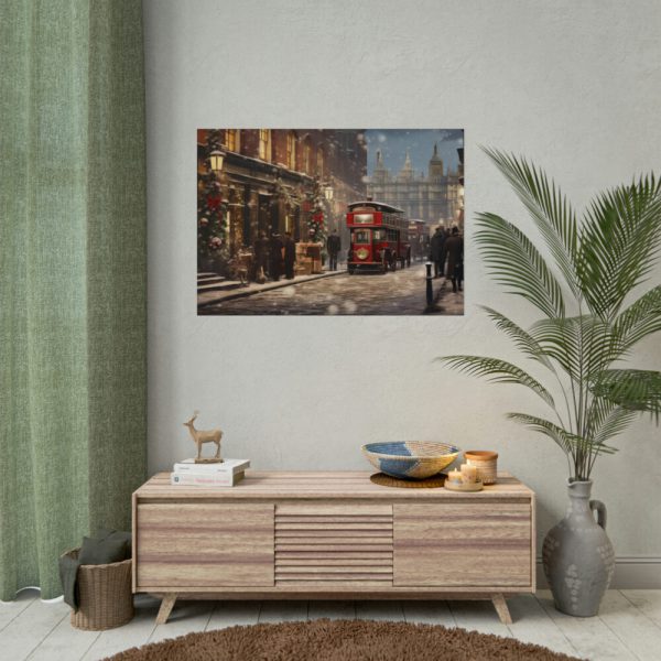 101875-228.jpg Vintage Christmas Street In London Poster