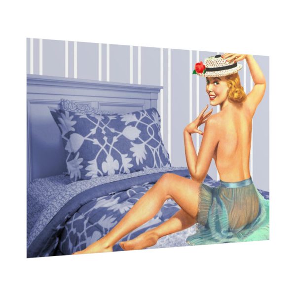 101875-242.jpg Pin-up Girl On Bed Poster