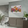 101875-259.jpg Colorful Watercolor Flowers on White Background Poster