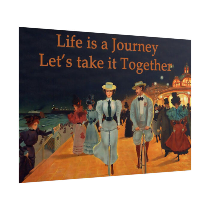 Vintage Cycling Couple Poster - Image 13