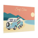 Camper Van, Surfboard, Beach Poster - Image 13