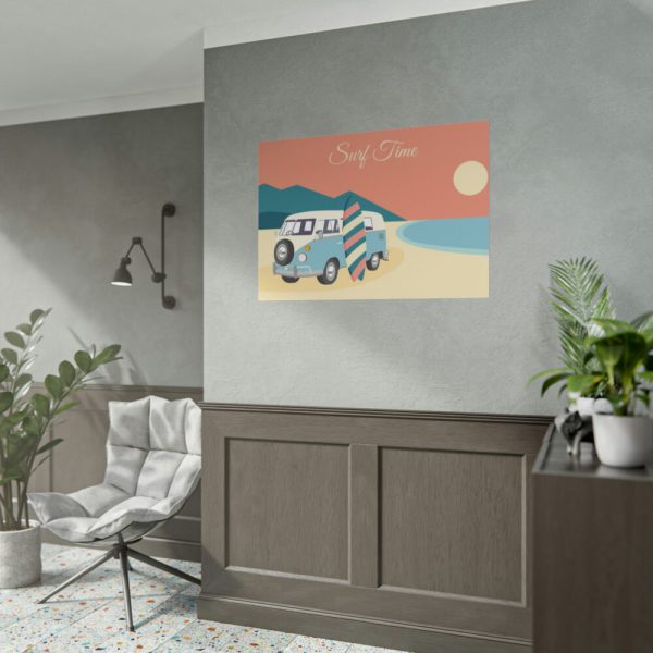 101875-279.jpg Camper Van, Surfboard, Beach Poster
