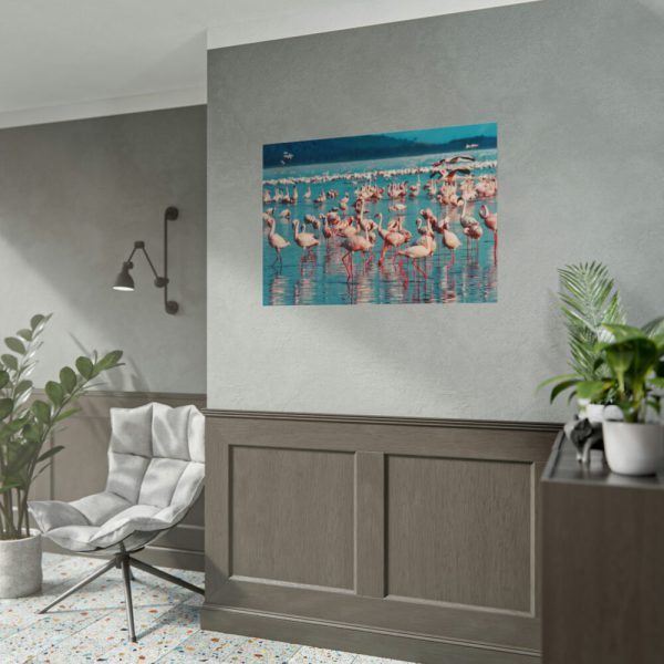 101875-284.jpg Pink Flamingo Lake Poster