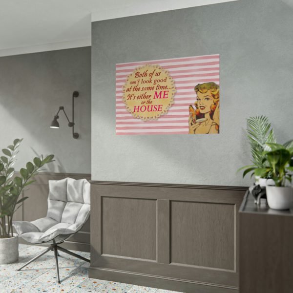 101875-314.jpg Glamorous Retro Woman With Humourous Sign Poster