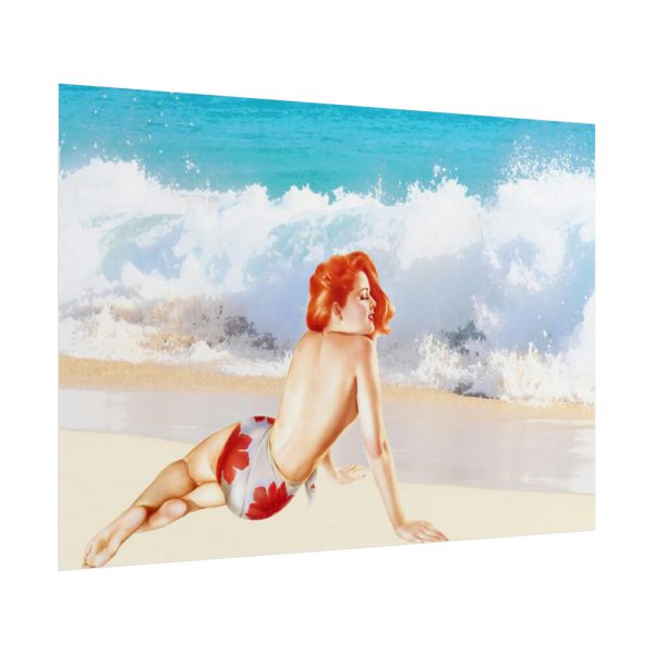 Pin-up Girl Beach Beauty Poster