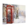 Red Christmas Phone Booth Poster