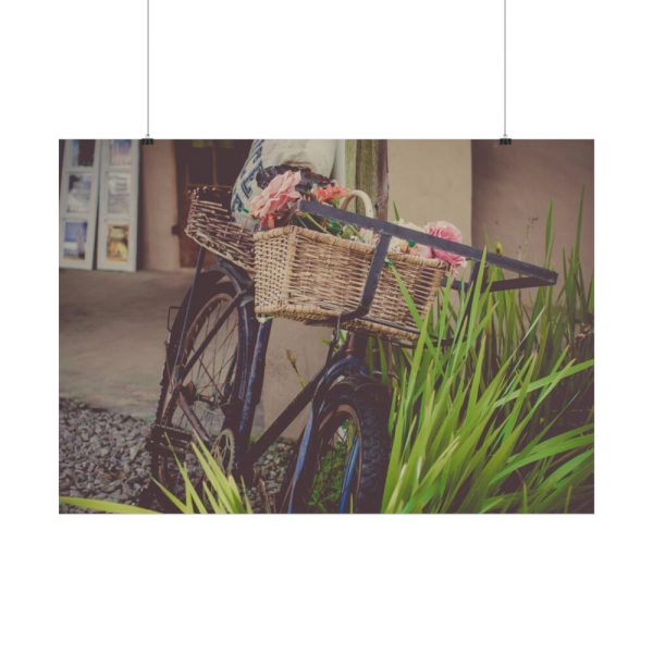 101875-351.jpg Flowers on Bicycle Poster