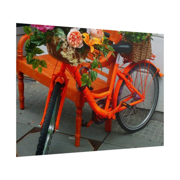 101875-357.jpg Bike Decorated With Flowers Poster