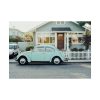 Vintage Car and House Poster