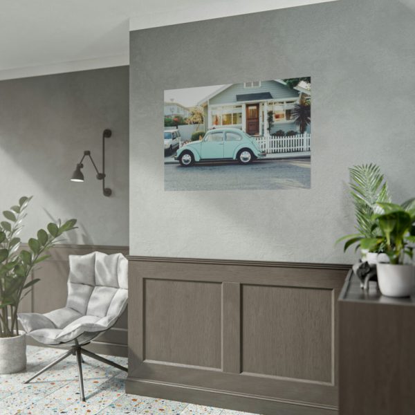 Vintage Car and House Poster