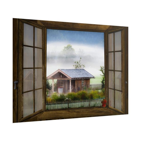 101875-377.jpg Autumn Outlook Landscape Fog Poster