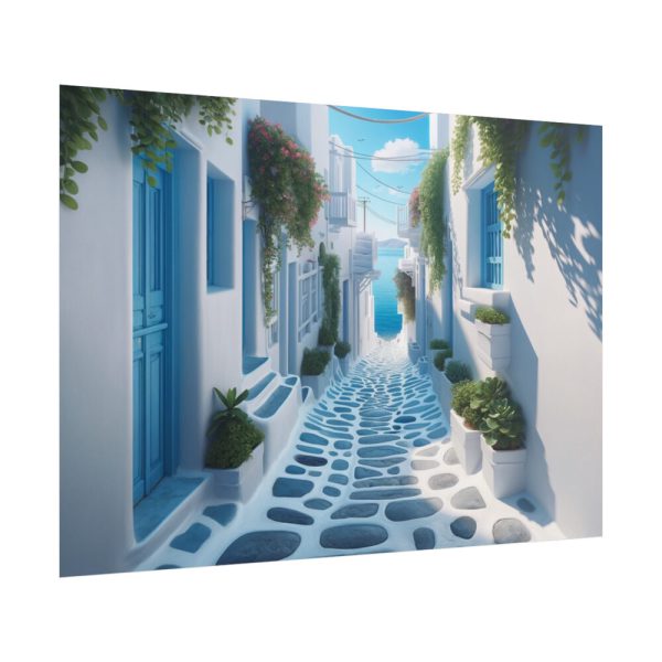 101875-447.jpg White Greek Street Poster