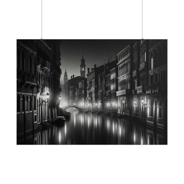 101875-496.jpg Venice Canal at Night Poster