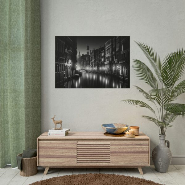 101875-498.jpg Venice Canal at Night Poster