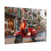 Red Vespa in Italy II Poster