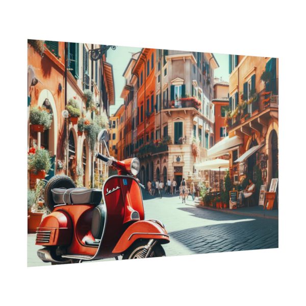 101875-517.jpg Red Vespa in Italy I Poster