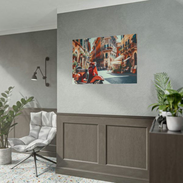 101875-519.jpg Red Vespa in Italy I Poster