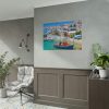 Greek Coastal Town Poster