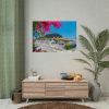 Lindos And Flowers Poster